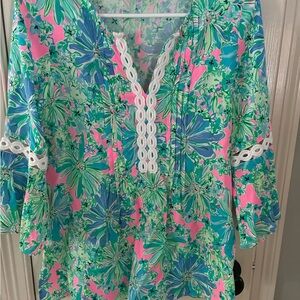 Lilly Pulitzer Tunic with Lace Trim